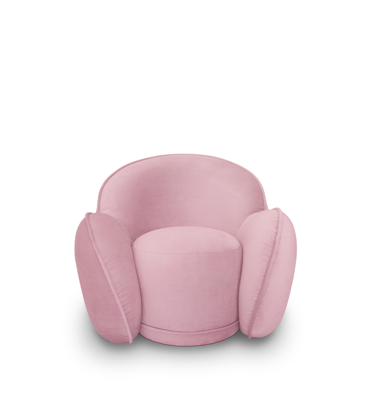 DAINTY CHAIR -Luxury kids room project: A Tale that stops time by Britto Charette  luxury kids room Luxury kids room project: A Tale that stops time by Britto Charette dainty armchair circu magical furniture light pink velvet 1
