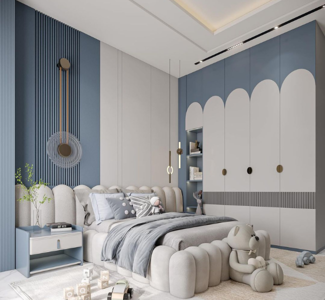 A Dreamland in Soft Hues – A Modern Kid’s Bedroom Retreat