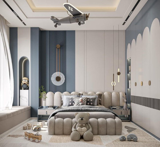 A Dreamland in Soft Hues – A Modern Kid’s Bedroom Retreat