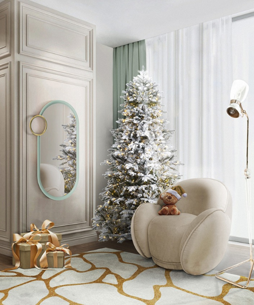 A Whimsical Wonderland: A Kids' Living Room with Enchanting Christmas Accents