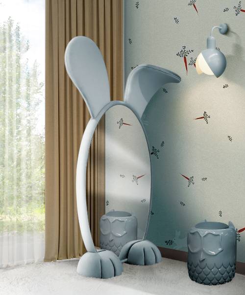 Bunny Floor Mirror: The Perfect Piece To Embellish Any Kid's Room!
