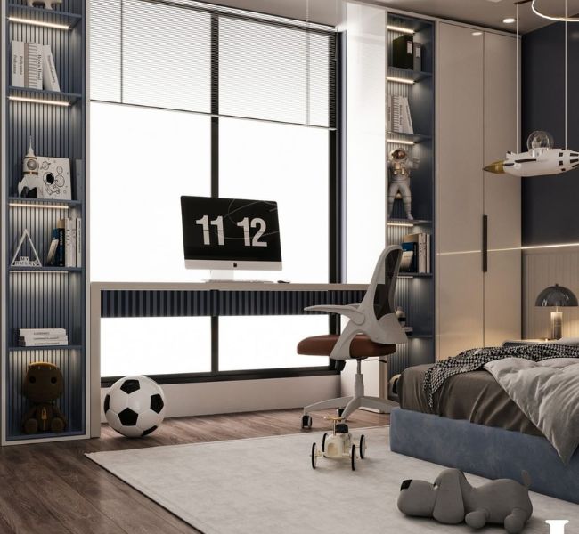 Dive into a Tranquil Blue Boy's Bedroom