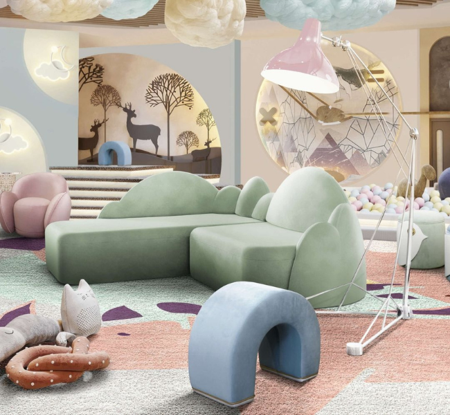 Elevate Your Playroom Design with Cloud Big Suspension Lamp