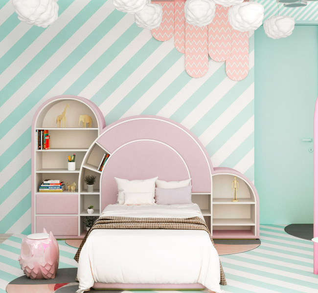 Geometric Shapes, Pastel Colors and Dreamy Furniture For Kids