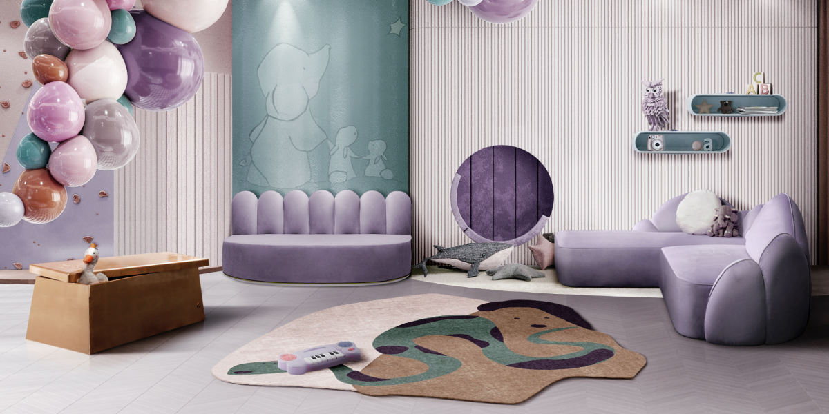 Kids’ Lounge In Purple Tones That Will Make Every Child Happy!