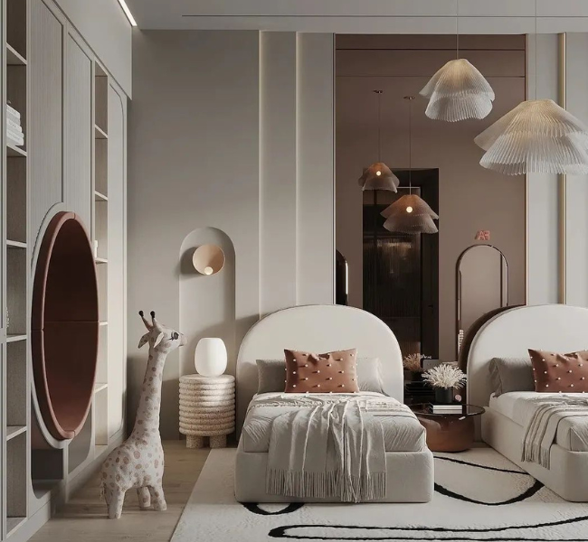 Neutral Twin Bedroom