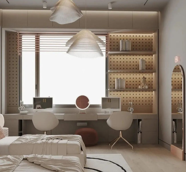 Neutral Twin Bedroom