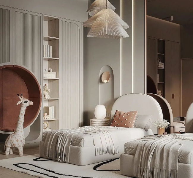 Neutral Twin Bedroom