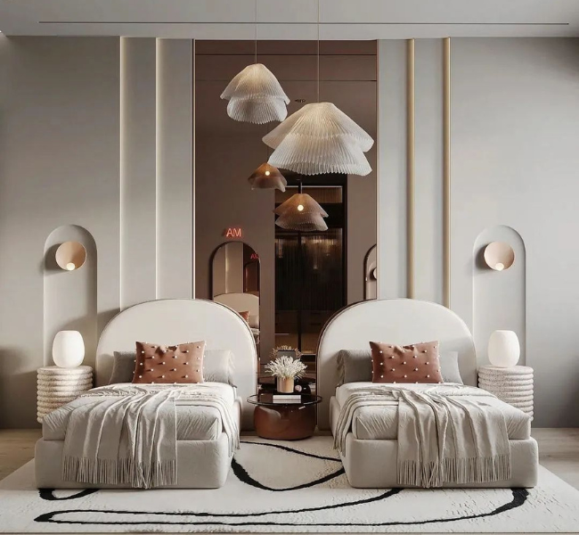 Neutral Twin Bedroom