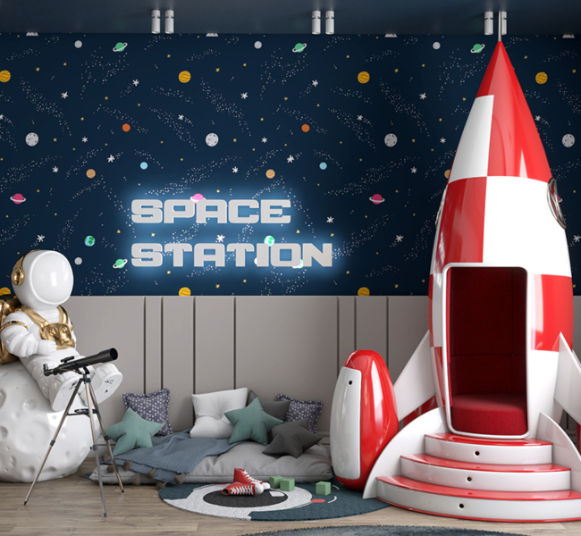 Outer Space Mission: A Cosmic Kids' Bedroom Design