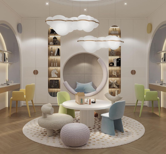 Rainbow Paradise: A Vibrant Playroom for Creative Kids"