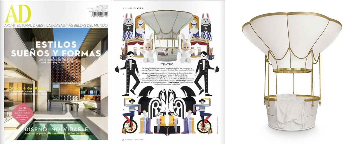 Architectural Digest 2016 Press Clipping of Circu Magical Furniture Luxury brand for children