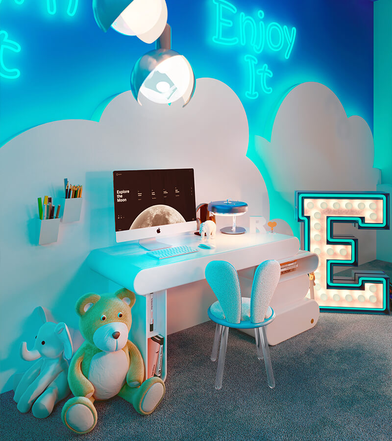 Letter E circu magical furniture kids lighting