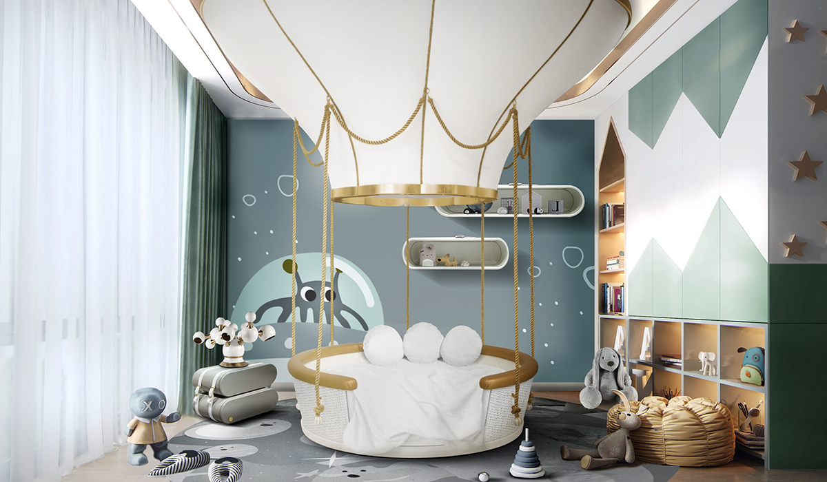 Fantasy Air Balloon circu magical furniture kids beds