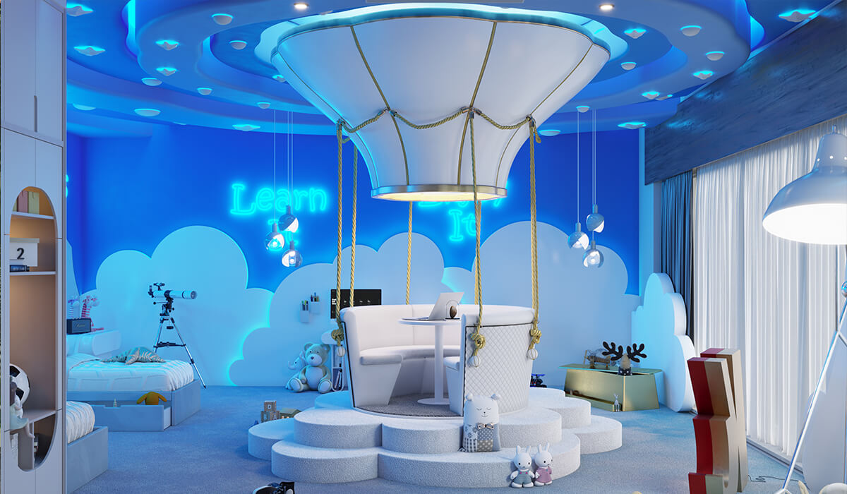 Fantasy Air Balloon circu magical furniture kids play-learn