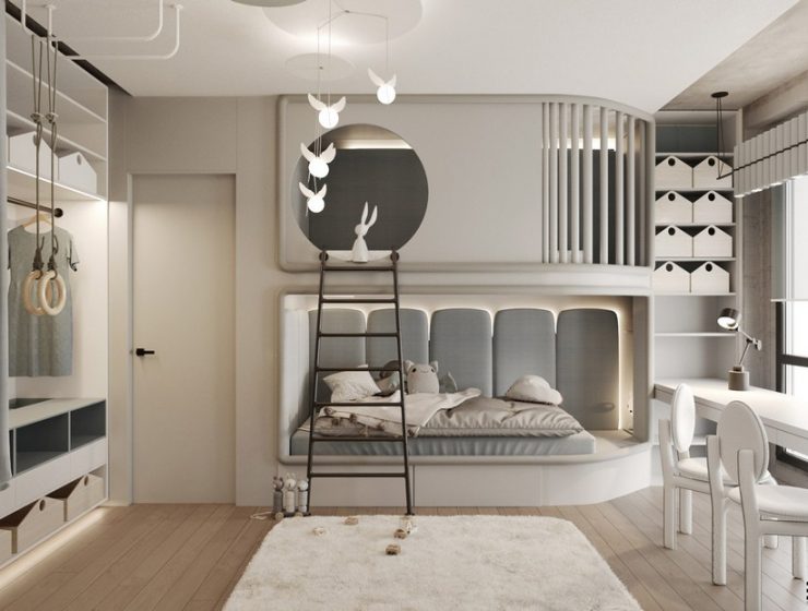 Modern Nursery Room in Palm Apartment by Zrobym Architects 7