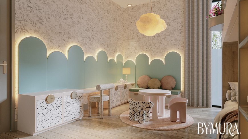 By Mura Studio Created a Dreamy Kids Bedroom in Mexico