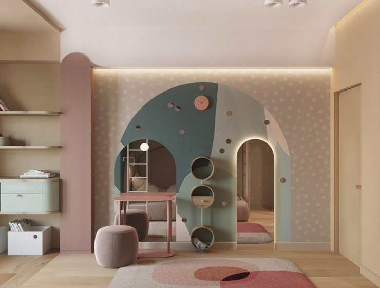 Modern Kids Bedroom with Incredible Functionality by He.D Group