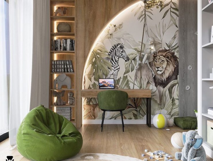 Jungle-Themed Kids Bedroom by We Wnętrzu