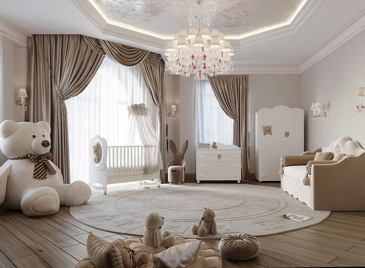 Neutral-Toned Nursery Room by Dom-A