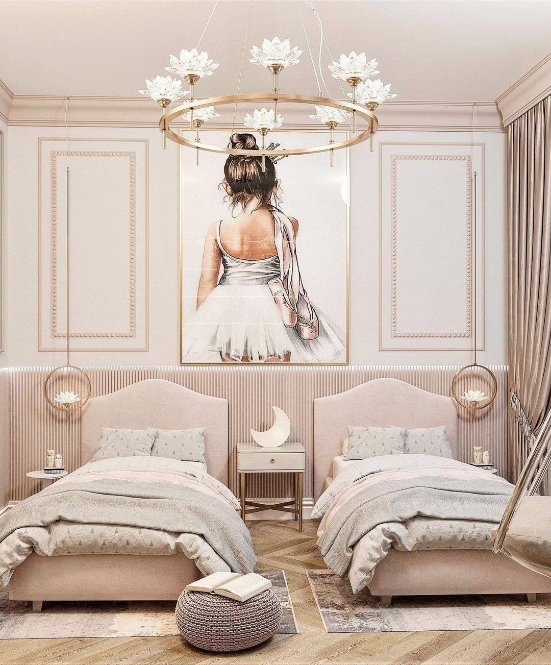Elegant shared girls room inspiration by Sheykhova Khadizhat