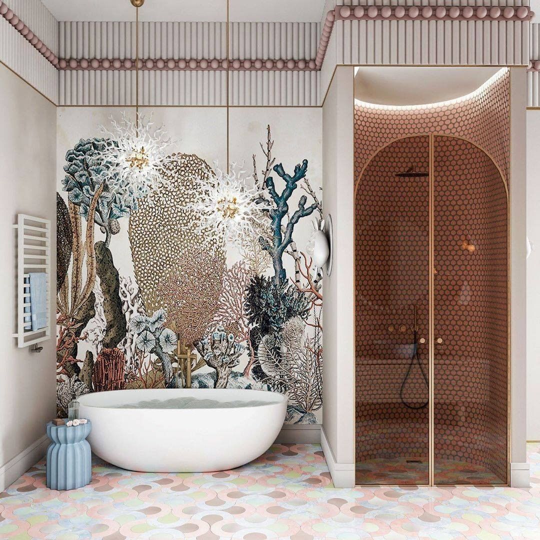 Luxury girls bathroom design by Leyla Interiors