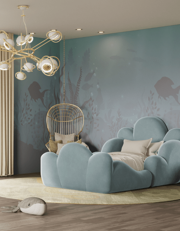 Luxury kids bedroom design inspired by the sea
