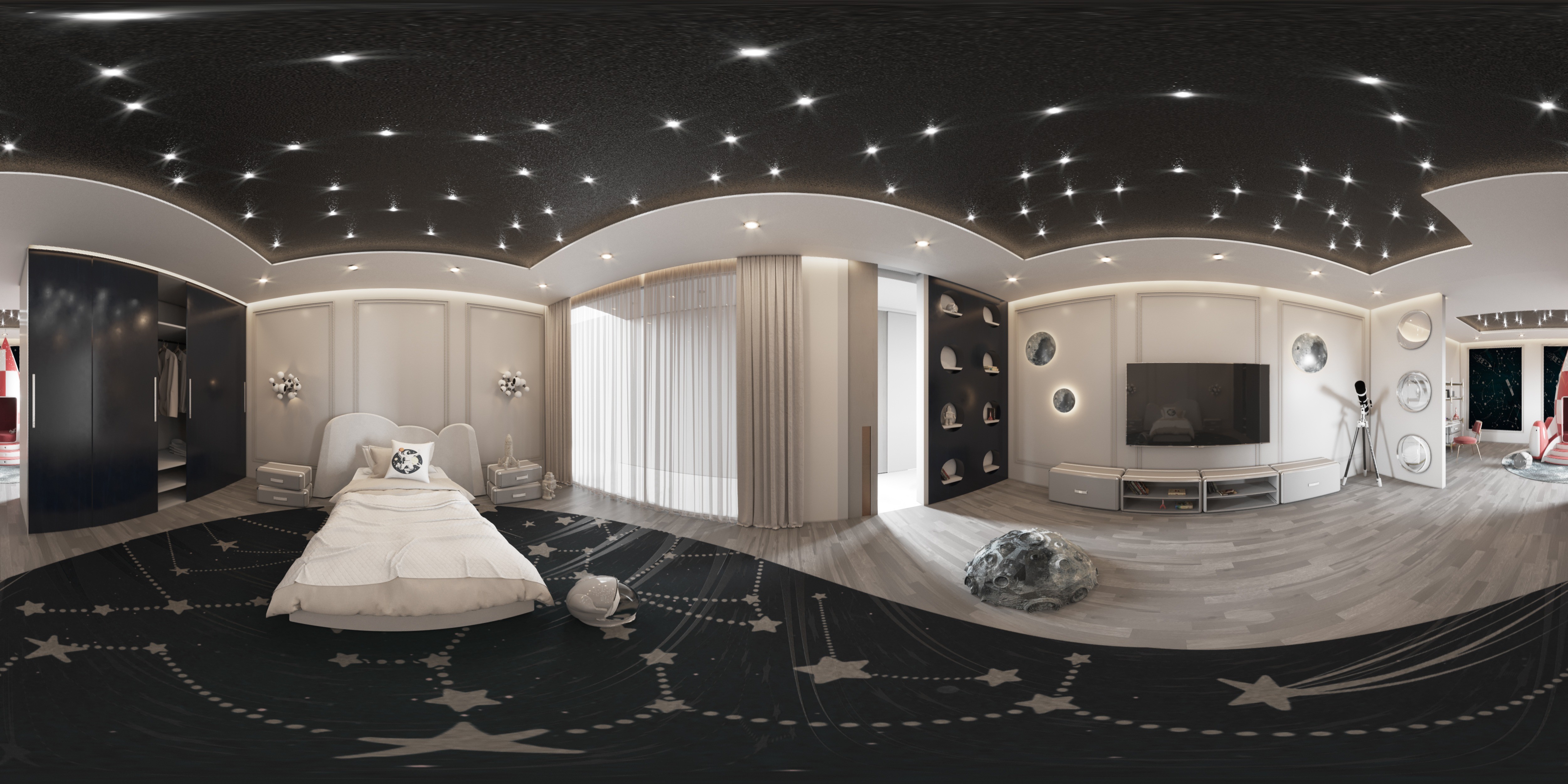 Luxury Space Theme Kids Room