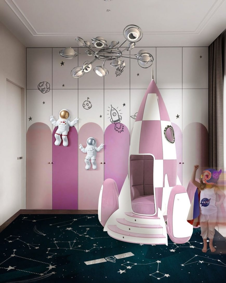 Space-themed Playroom with Amazing Furniture