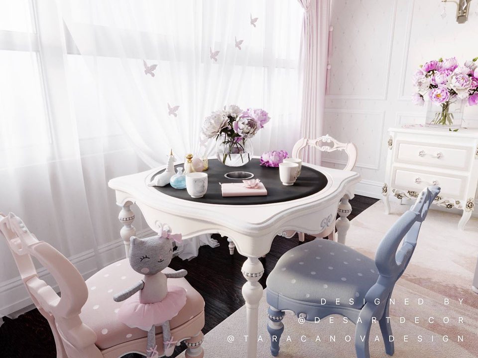 A Delicate Bedroom Design for a Little Girl by DesartDecor