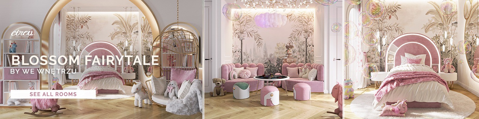 Girls Bedroom Inspiration with a wonderland theme designed by Ukvartira