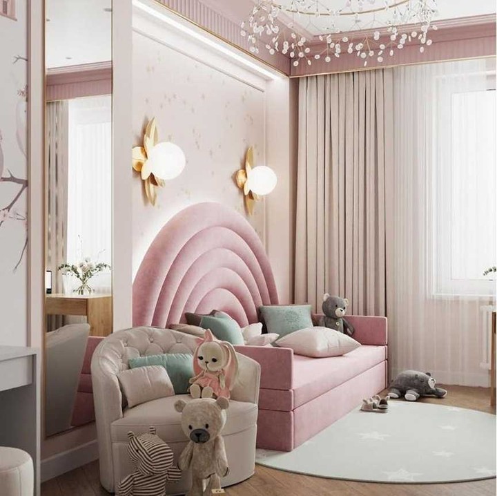 Girls Bedroom Inspiration with a wonderland theme designed by Ukvartira