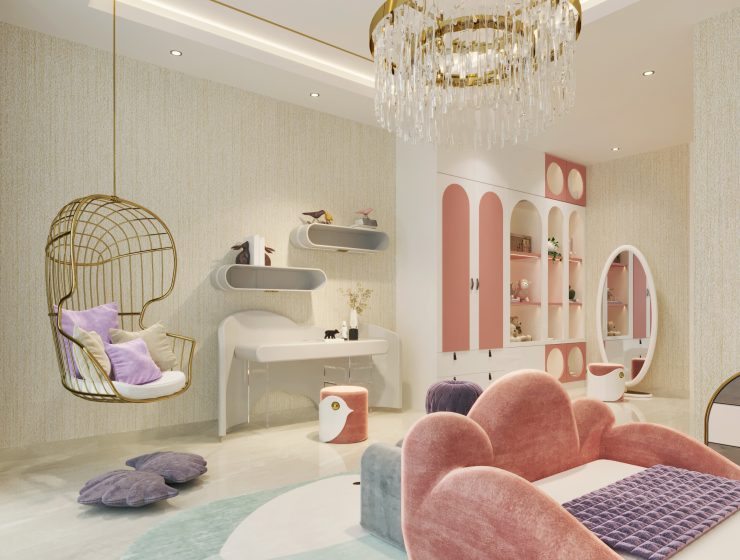 Girly playroom of a little rising star