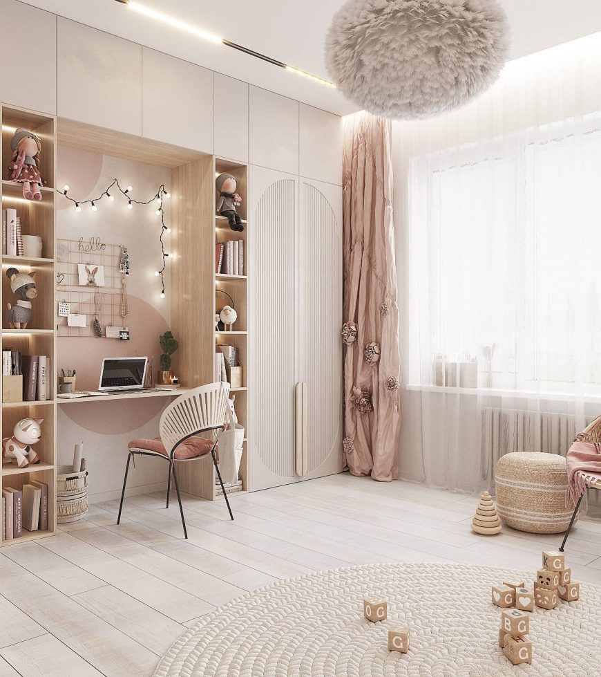Cute Girls' Room With Bohemian Vibes