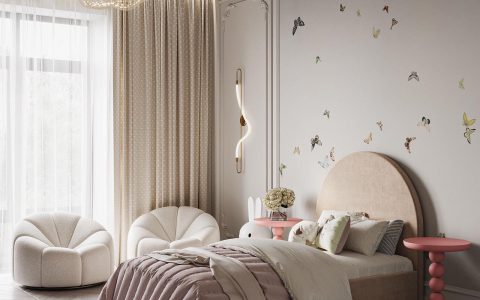 Sweet Girls' Bedroom Full Of Powdery Magic