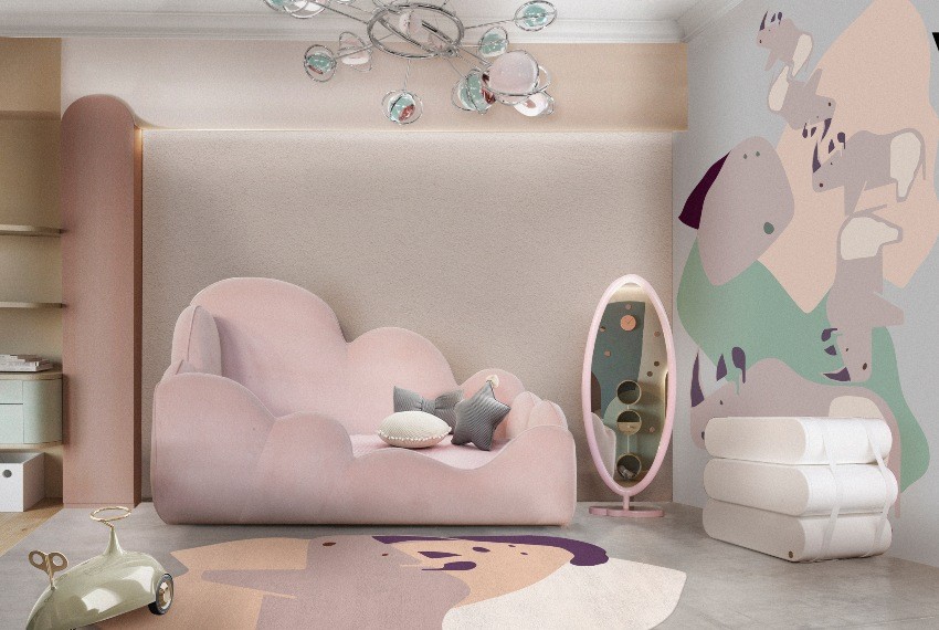 Rhino's Party In A Girls' Pink Bedroom Rhino's Party In A Girls' Pink Bedroom