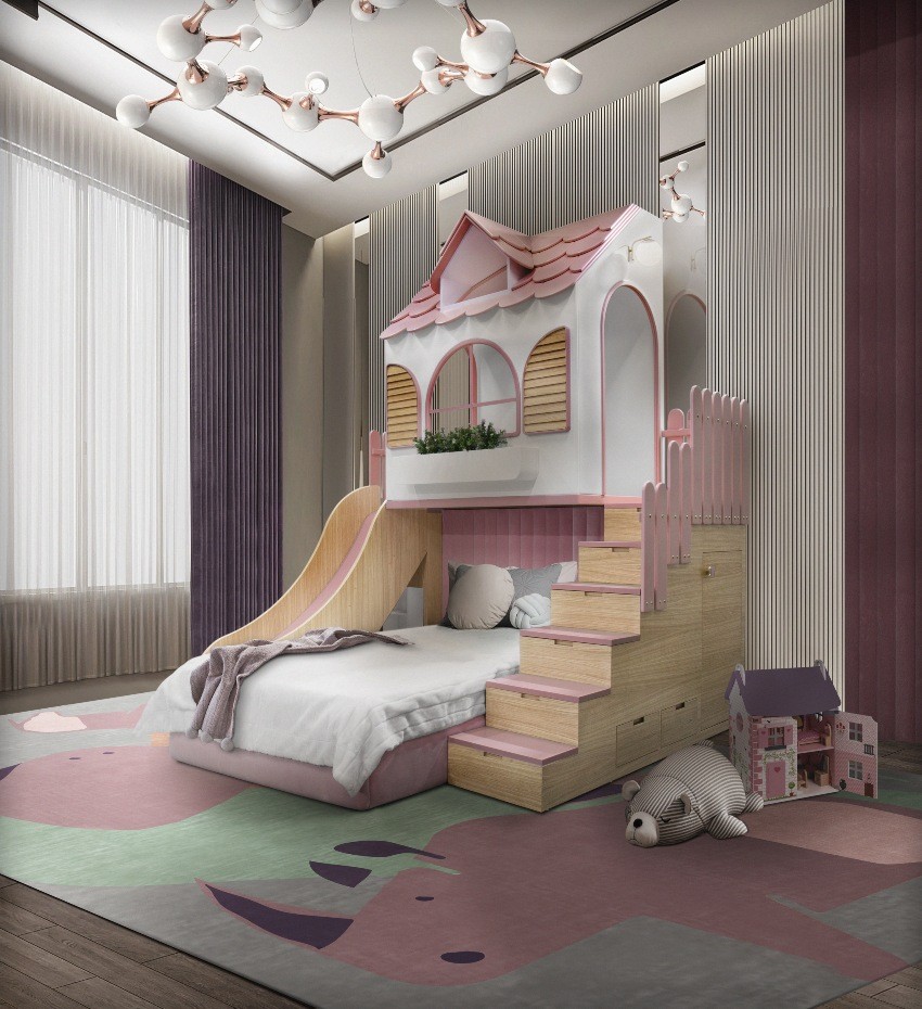 Magical Girls' Bedroom Inspired By A Playhouse