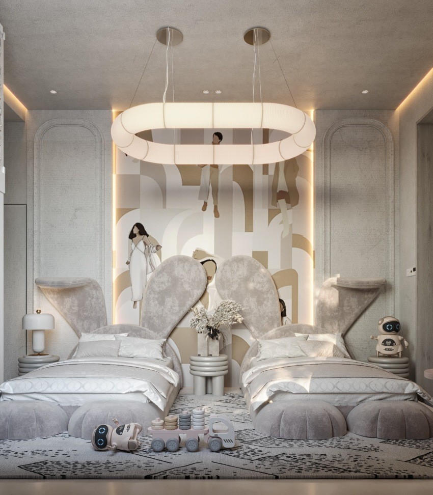 Cozy Neutral Kids' Bedroom By Esraa Elemam