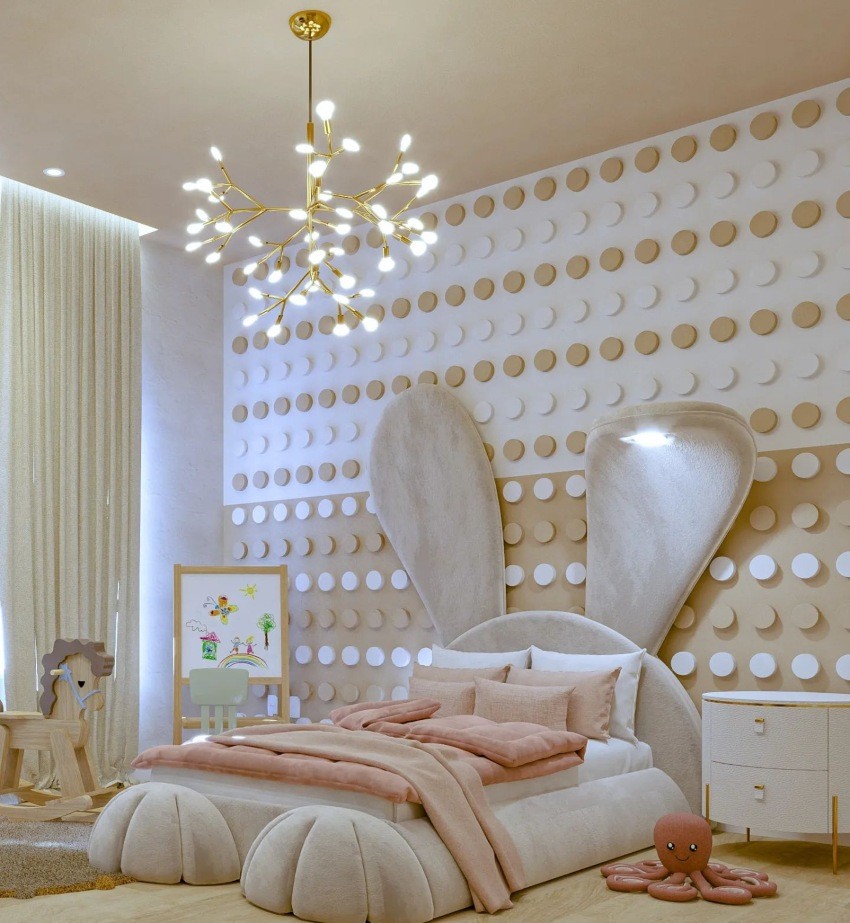 Neutral-Toned Children's Bedroom: Peaceful Design