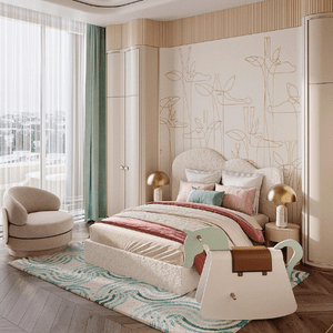 Neutral-Toned Children's Room By Rubleva Design