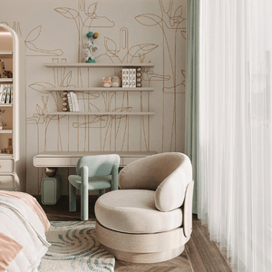 Neutral-Toned Children's Room By Rubleva Design