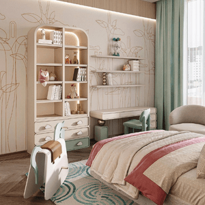 Neutral-Toned Children's Room By Rubleva Design