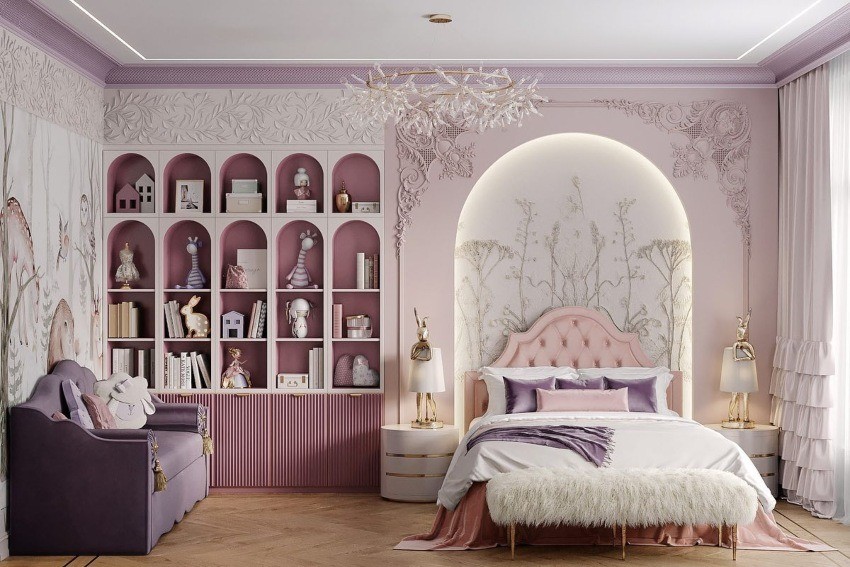 Luxurious Girls' Bedroom Design By Artis Interiors