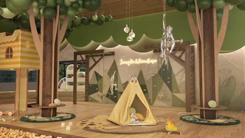 Jungle-Themed Kindergarten With Magical Market