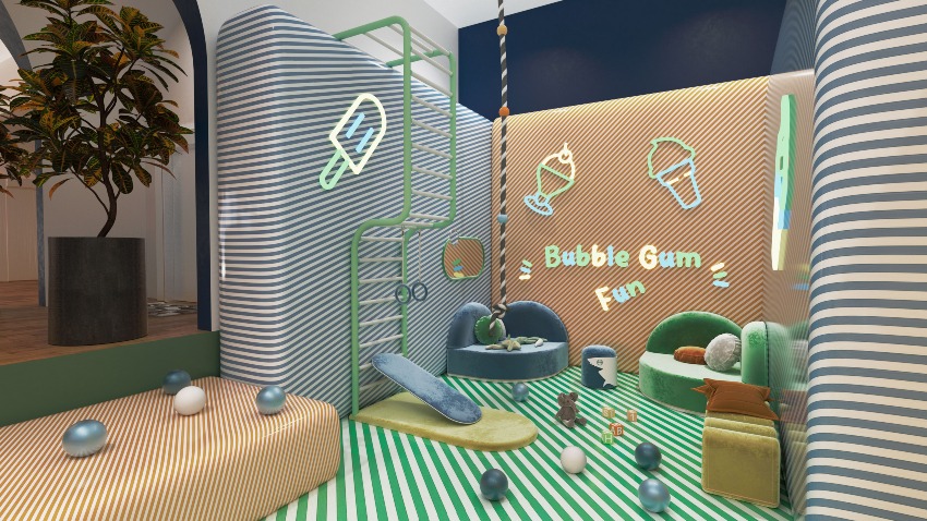 Bubble Gum Fun: The Sweetest Kids' Lounge Awaits You