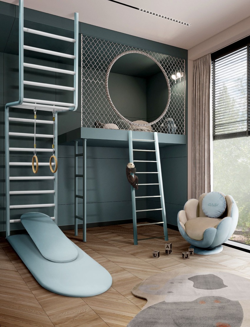 Comfort Zone: A Kids' Bedroom Design With Blue Nuances